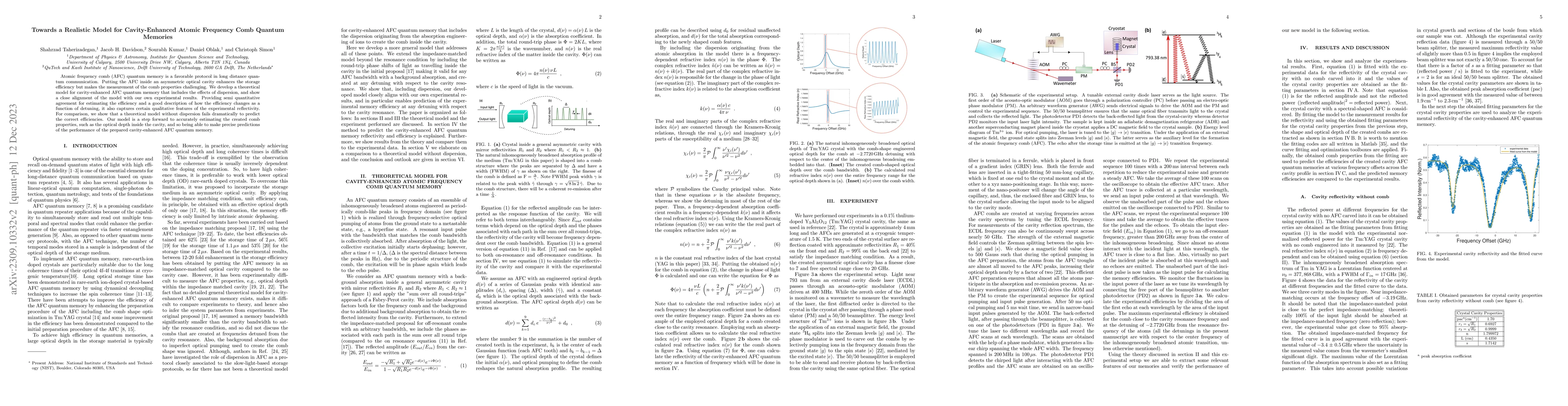 Thumbnail for Towards a Realistic Model for Cavity-Enhanced Atomic Frequency Comb
  Quantum Memories