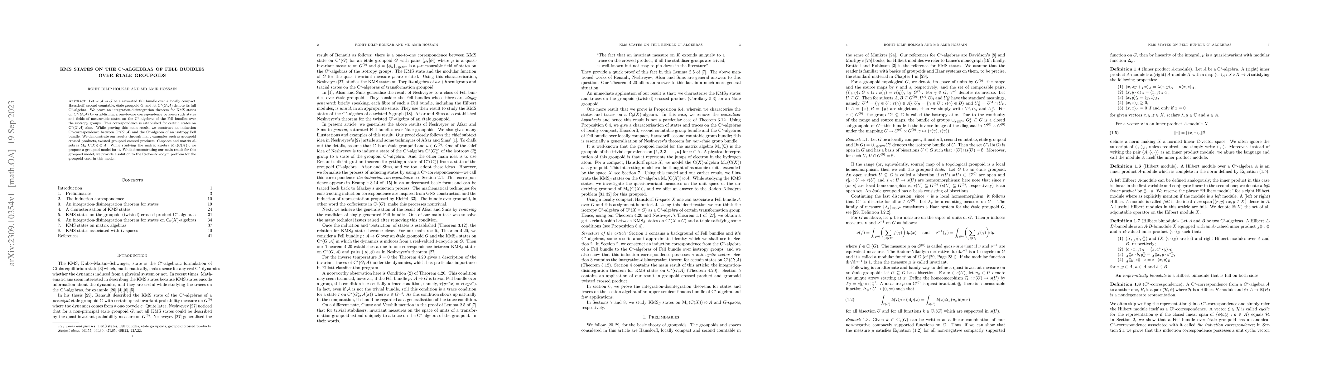 Thumbnail for KMS states on the $\mathrm{C}^*$-algebras of Fell bundles over {\'e}tale
  groupoids