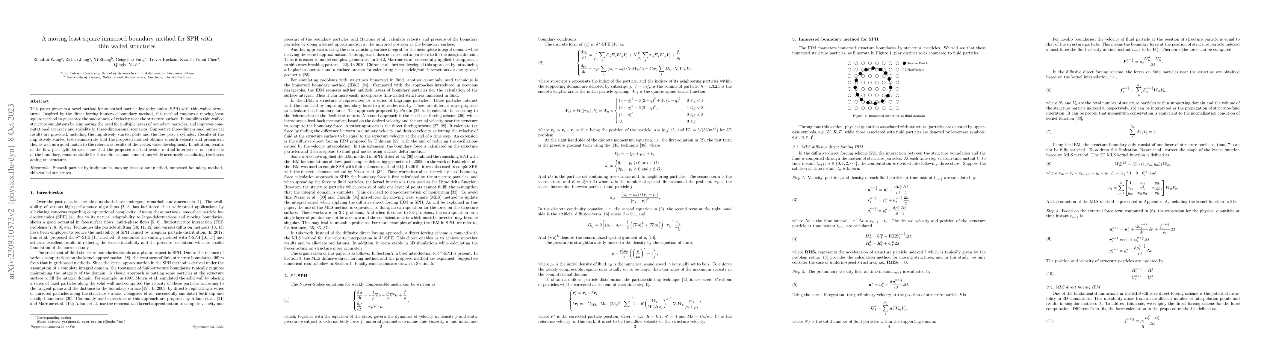 Thumbnail for A moving least square immersed boundary method for SPH with thin-walled
  structures