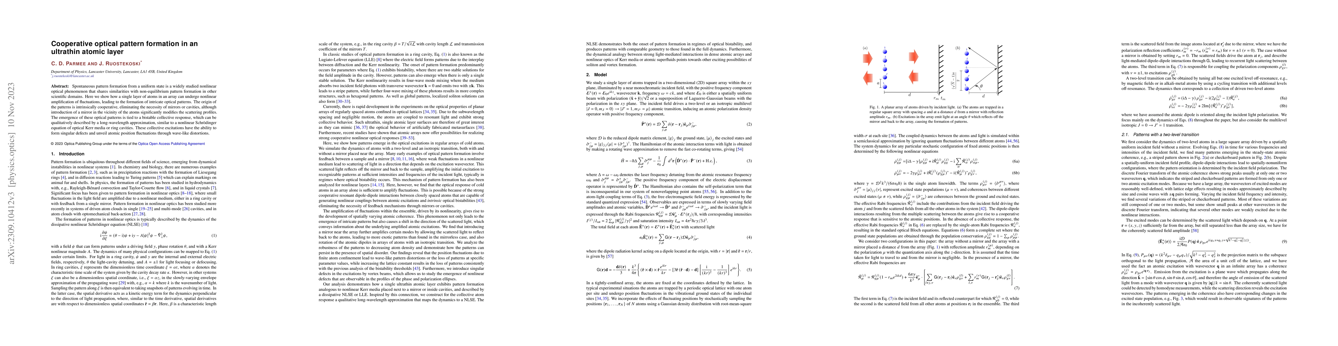 Thumbnail for Cooperative optical pattern formation in an ultrathin atomic layer