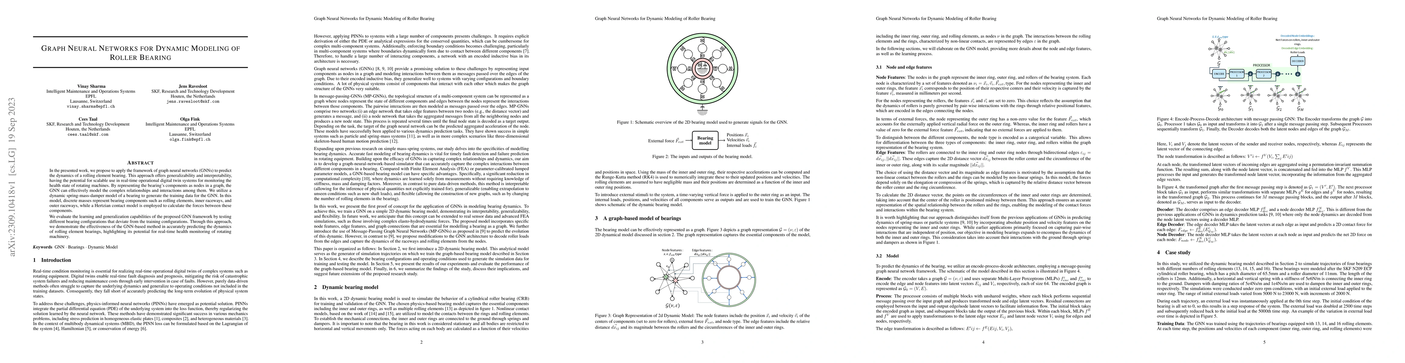 Thumbnail for Graph Neural Networks for Dynamic Modeling of Roller Bearing