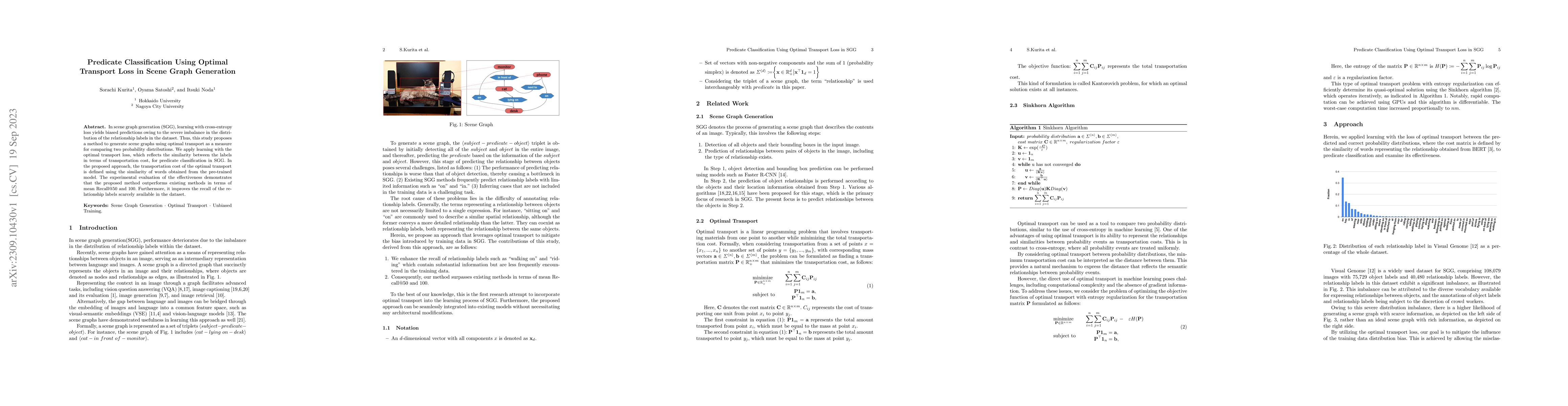 Thumbnail for Predicate Classification Using Optimal Transport Loss in Scene Graph
  Generation
