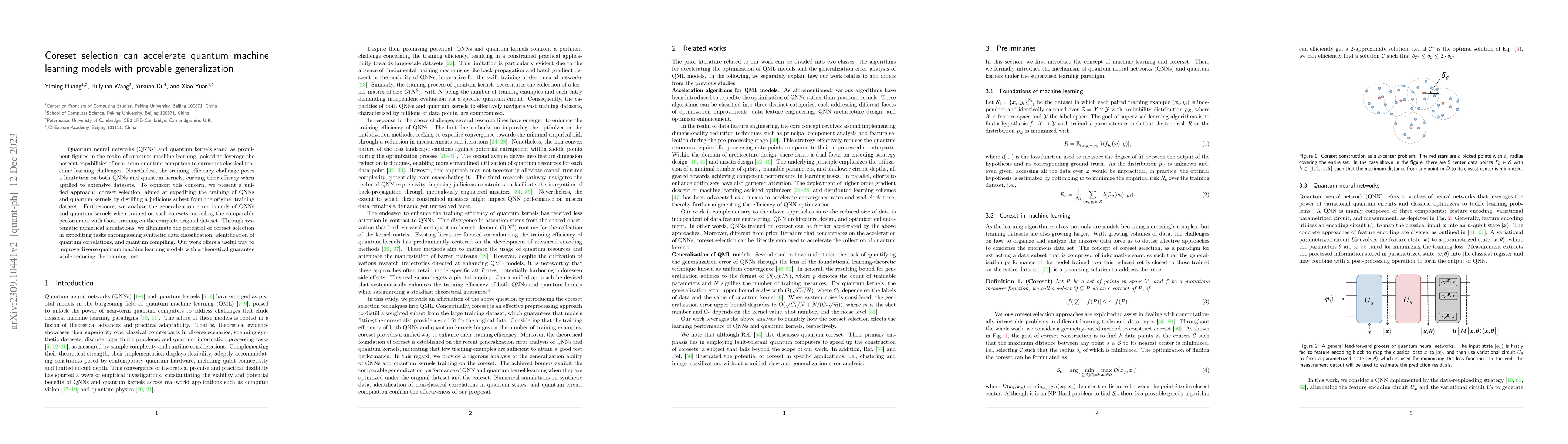 Thumbnail for Coreset selection can accelerate quantum machine learning models with
  provable generalization