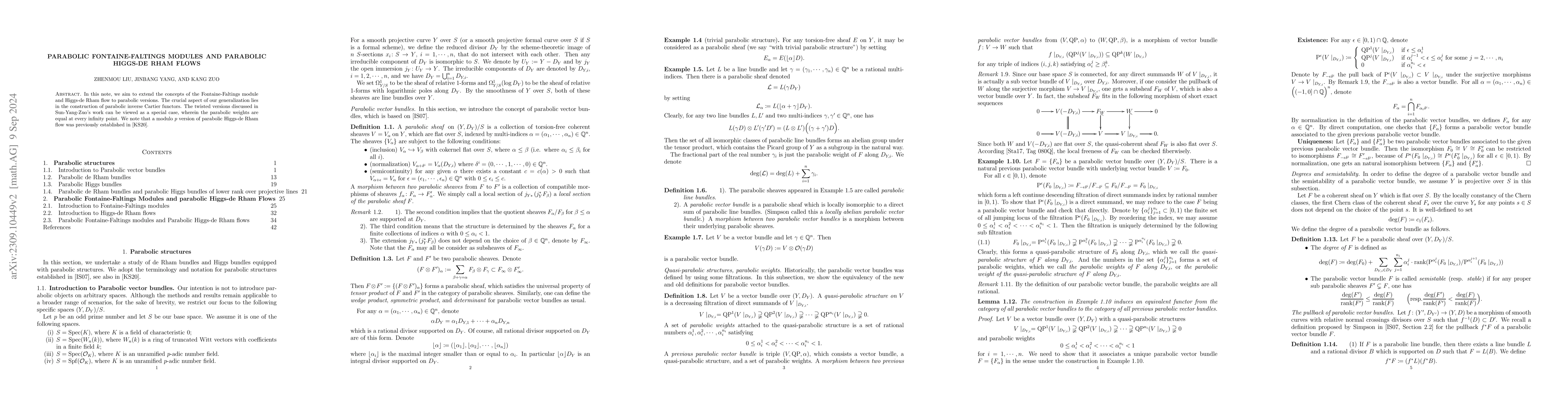 Thumbnail for Parabolic Fontaine-Faltings modules and parabolic Higgs-de Rham flows