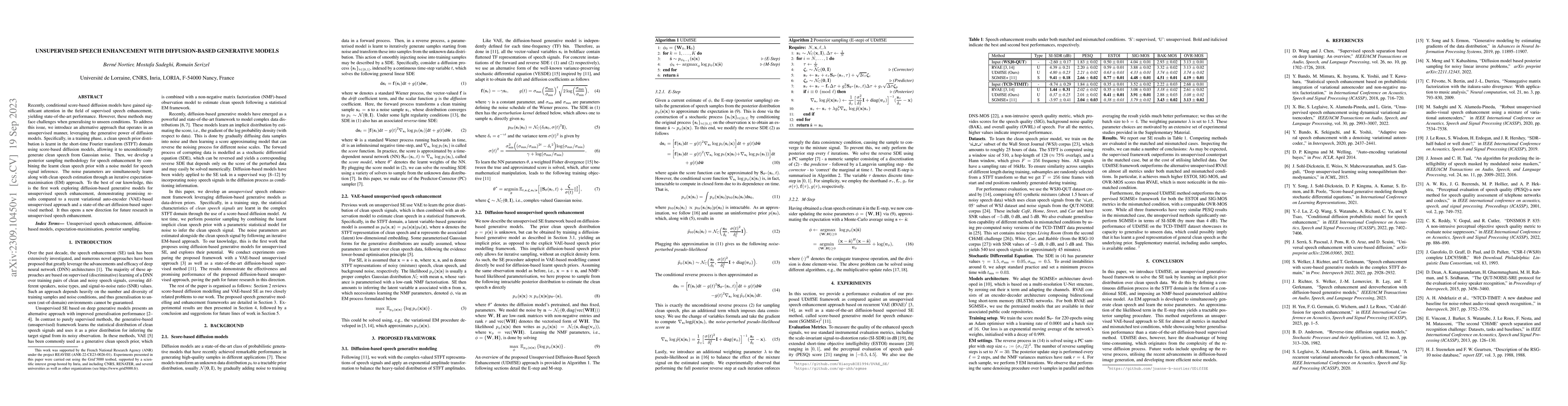 Thumbnail for Unsupervised speech enhancement with diffusion-based generative models