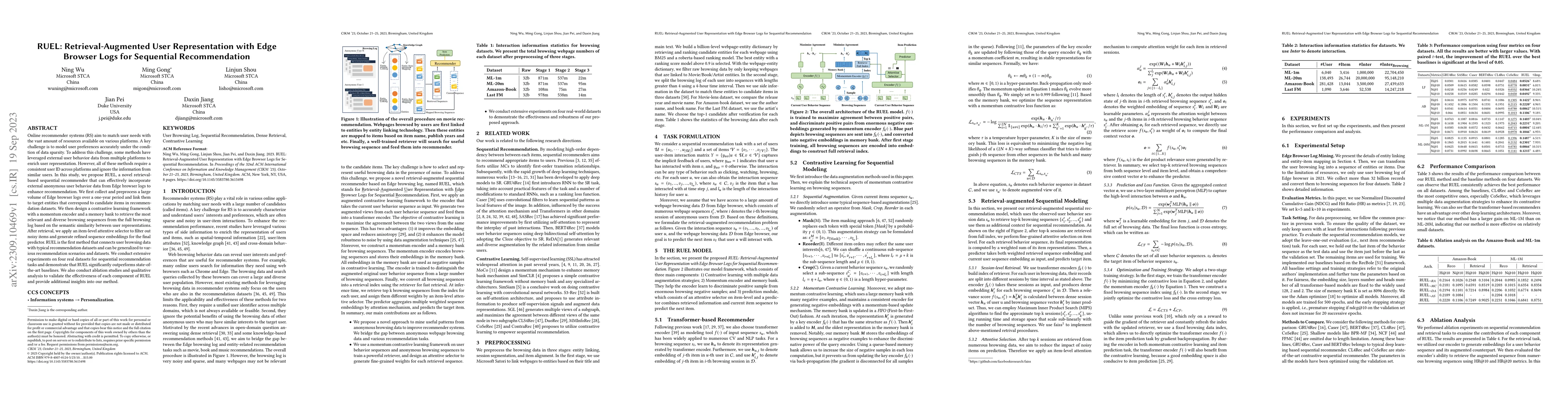 Thumbnail for RUEL: Retrieval-Augmented User Representation with Edge Browser Logs for
  Sequential Recommendation