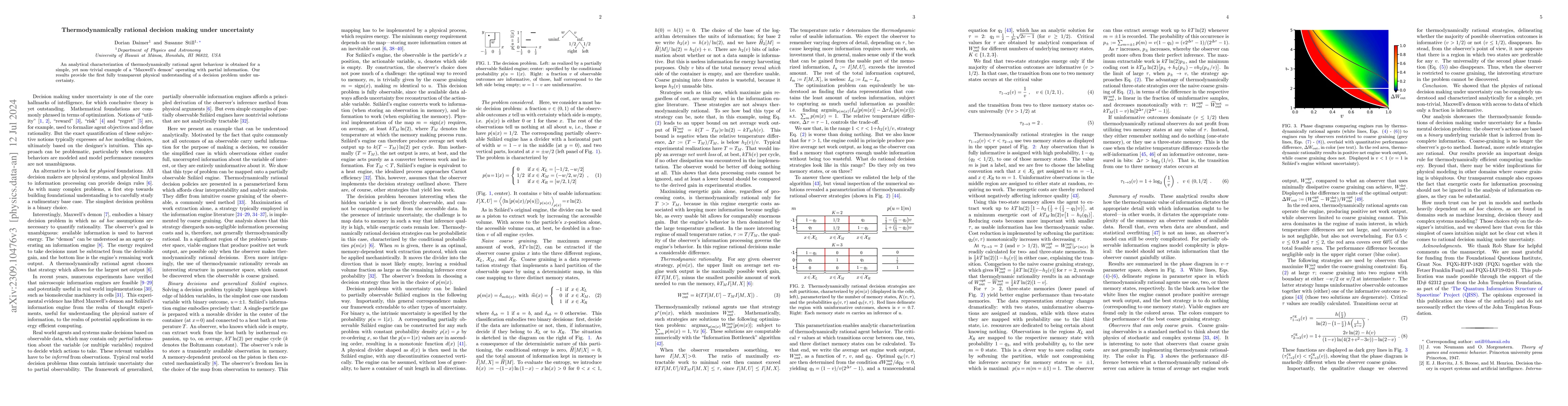 Thumbnail for Thermodynamically rational decision making under uncertainty