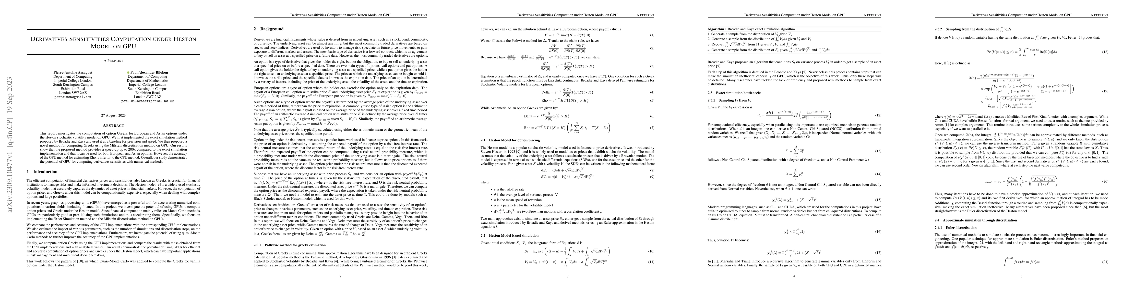 Thumbnail for Derivatives Sensitivities Computation under Heston Model on GPU