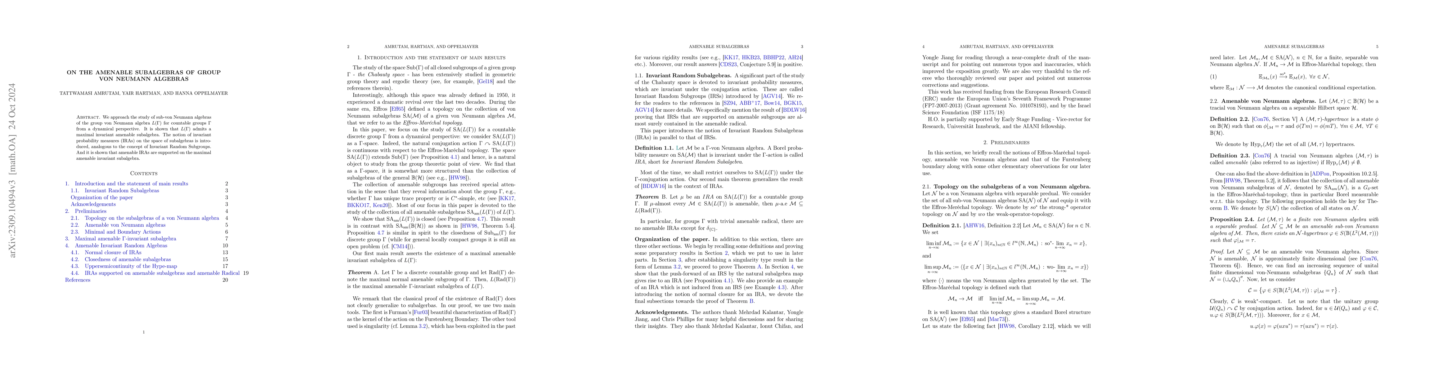 Thumbnail for On the amenable subalgebras of group von Neumann algebras