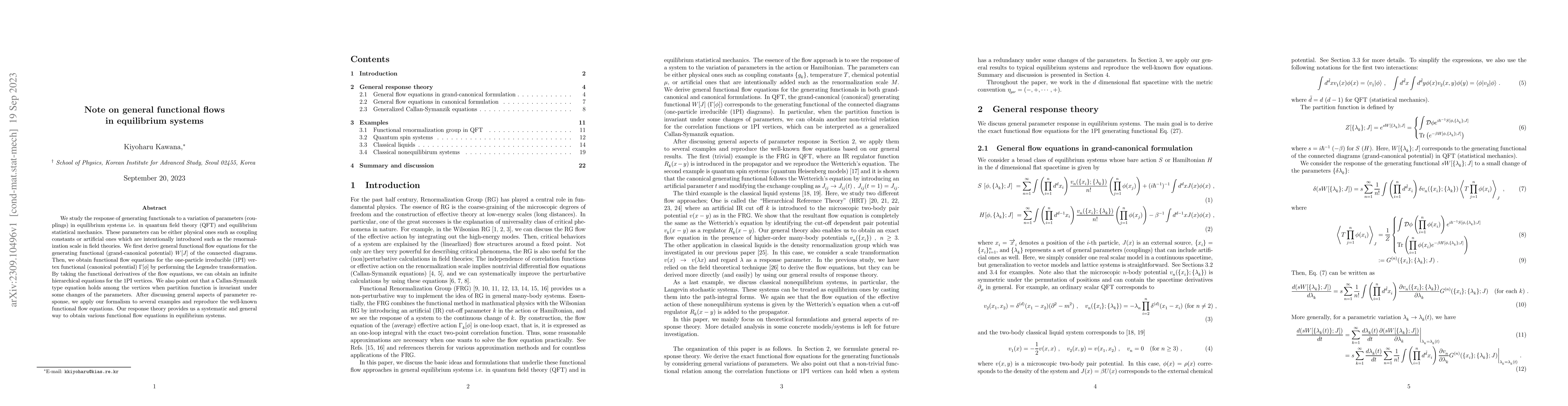 Thumbnail for Note on general functional flows in equilibrium systems
