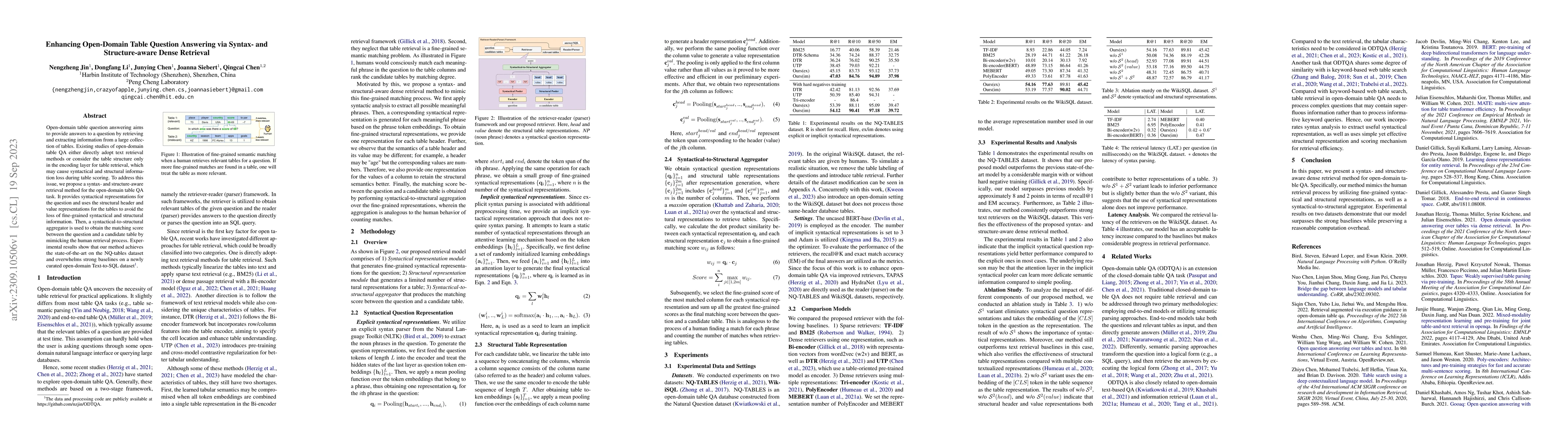 Thumbnail for Enhancing Open-Domain Table Question Answering via Syntax- and
  Structure-aware Dense Retrieval