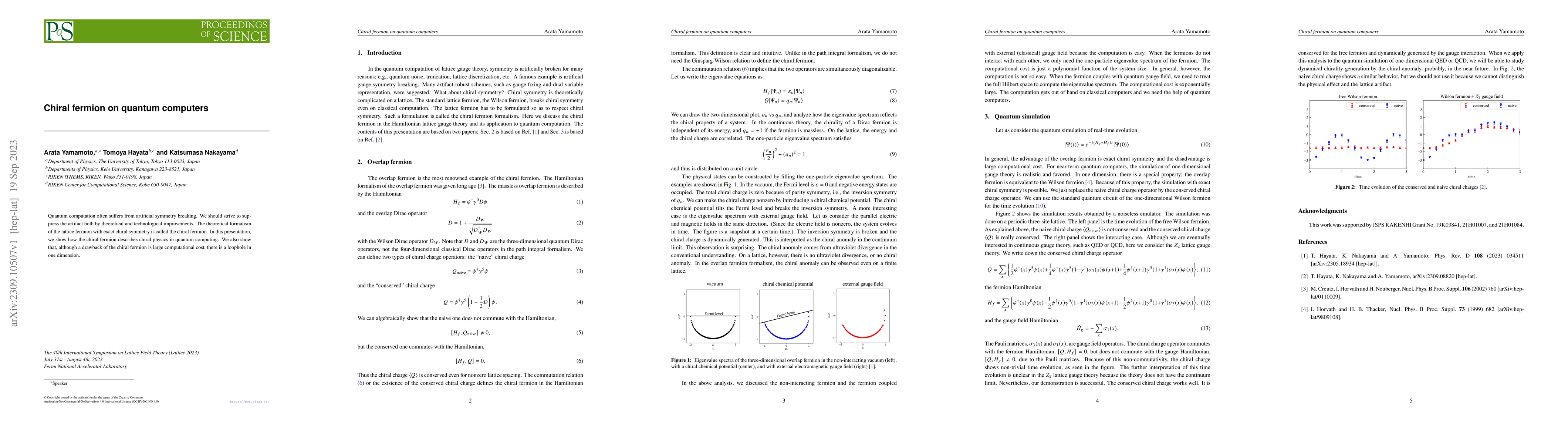 Thumbnail for Chiral fermion on quantum computers