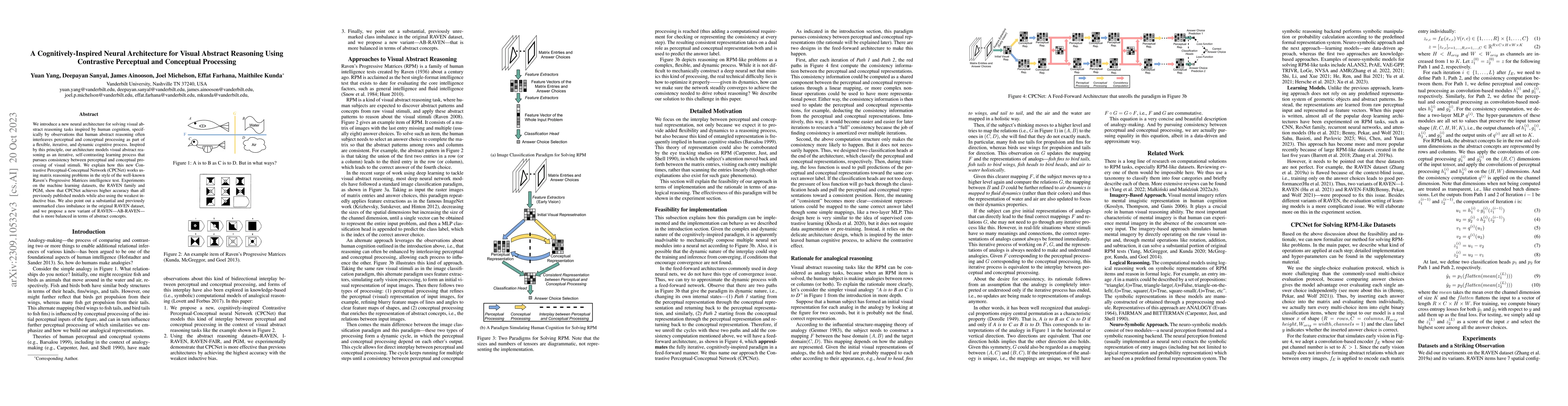 Thumbnail for A Cognitively-Inspired Neural Architecture for Visual Abstract Reasoning
  Using Contrastive Perceptual and Conceptual Processing