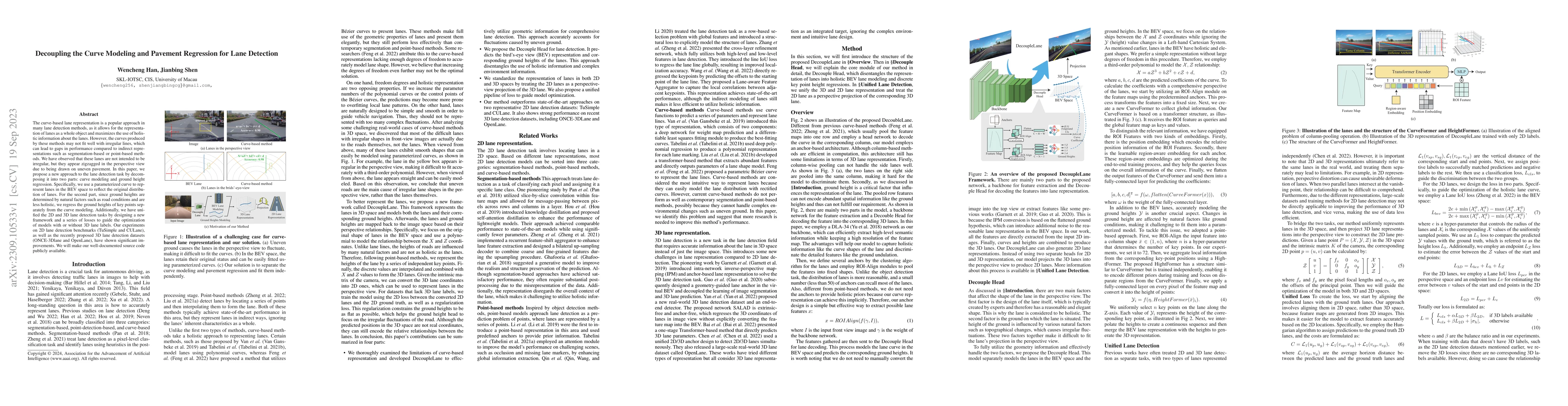 Thumbnail for Decoupling the Curve Modeling and Pavement Regression for Lane Detection