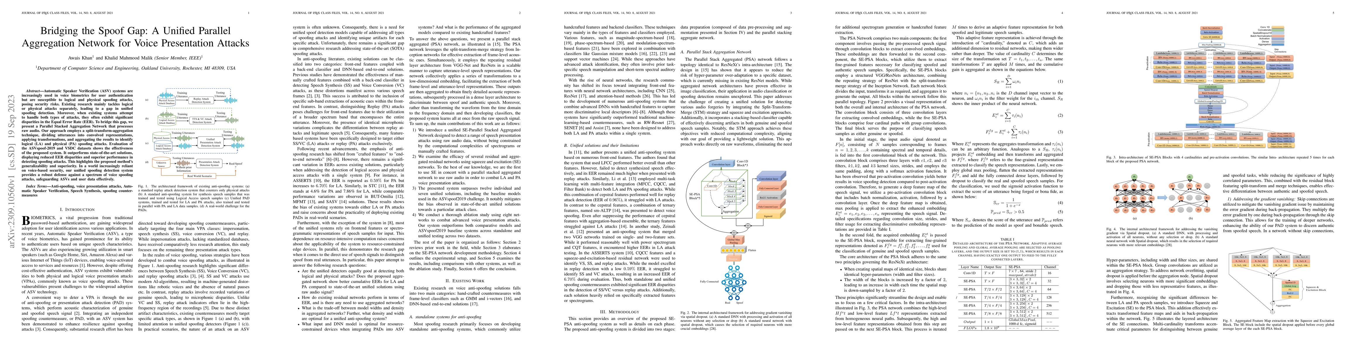 Thumbnail for Bridging the Spoof Gap: A Unified Parallel Aggregation Network for Voice
  Presentation Attacks
