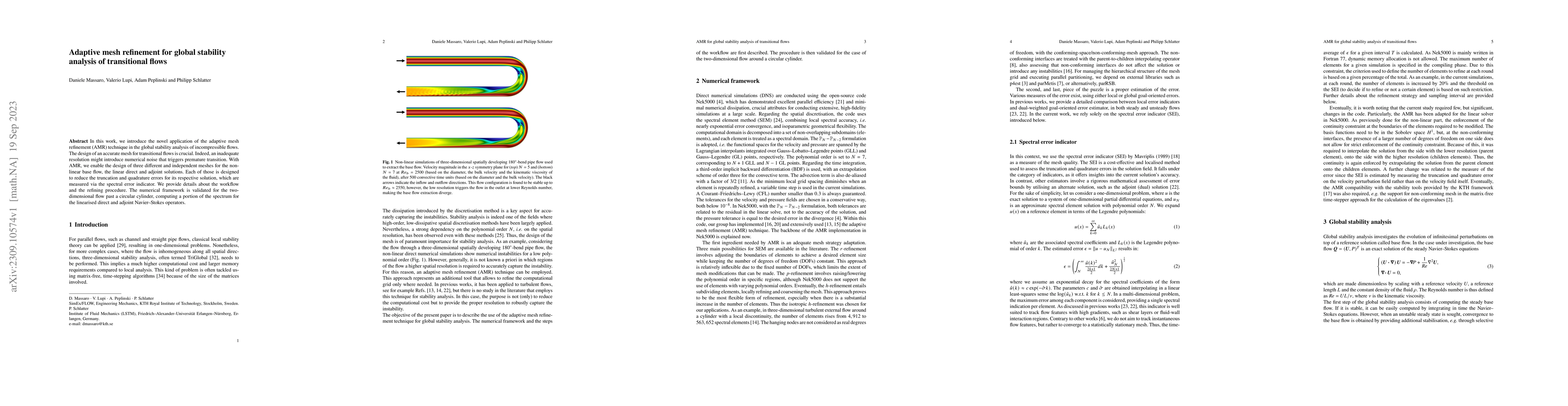 Thumbnail for Adaptive mesh refinement for global stability analysis of transitional
  flows
