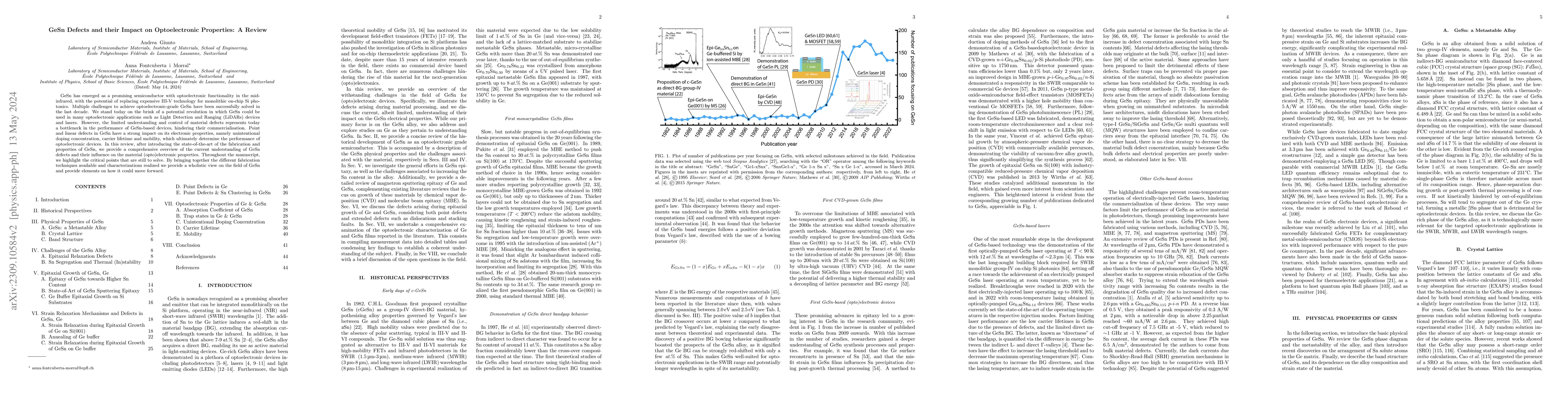 Thumbnail for GeSn Defects and their Impact on Optoelectronic Properties: A Review