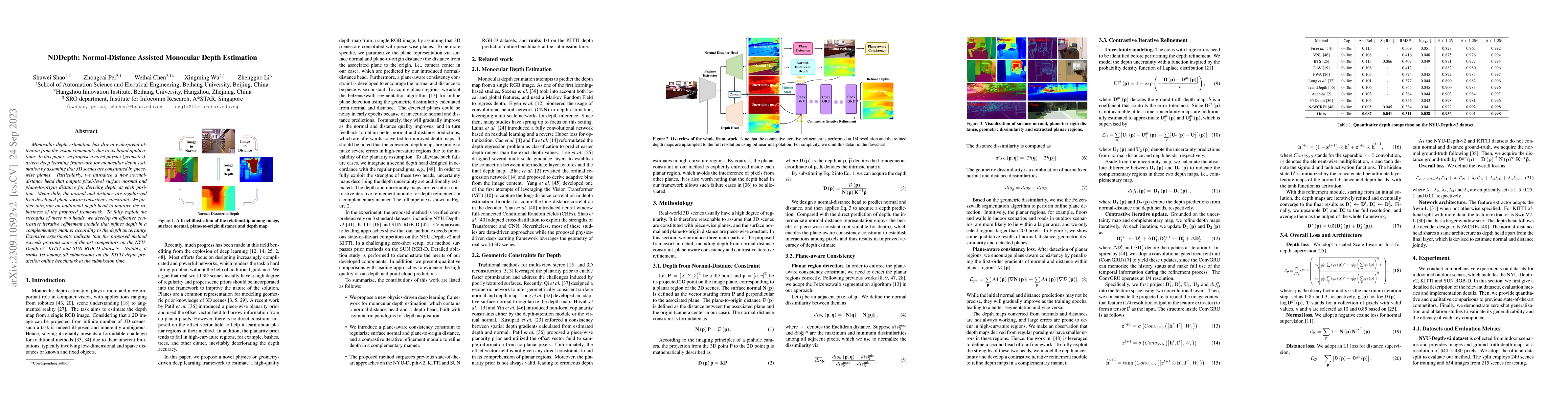 Thumbnail for NDDepth: Normal-Distance Assisted Monocular Depth Estimation