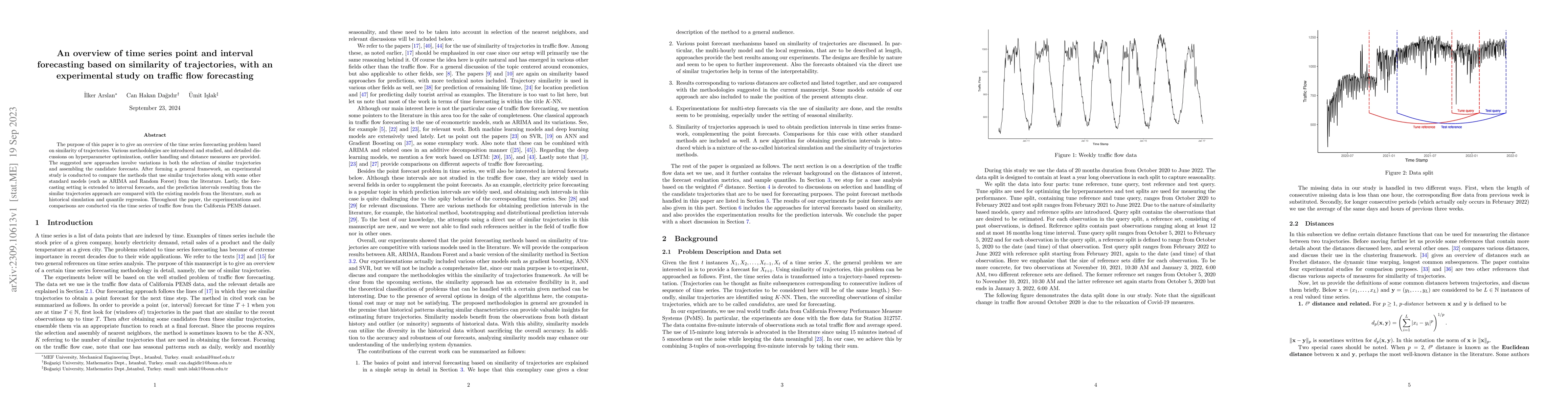 Thumbnail for An overview of time series point and interval forecasting based on
  similarity of trajectories, with an experimental study on traffic flow
  forecasting