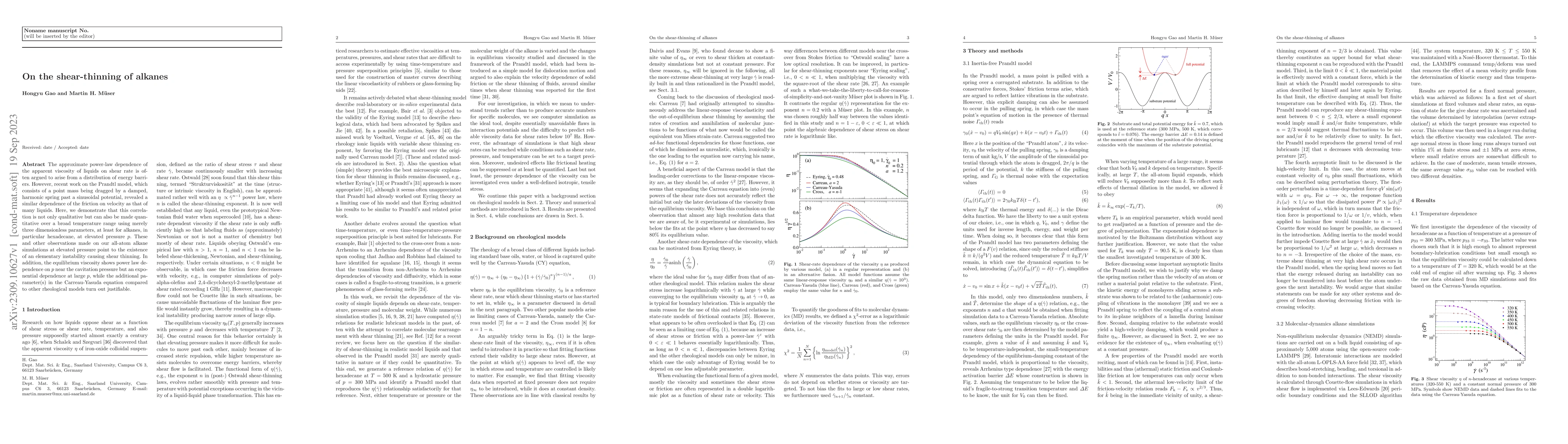 Thumbnail for On the shear-thinning of alkanes