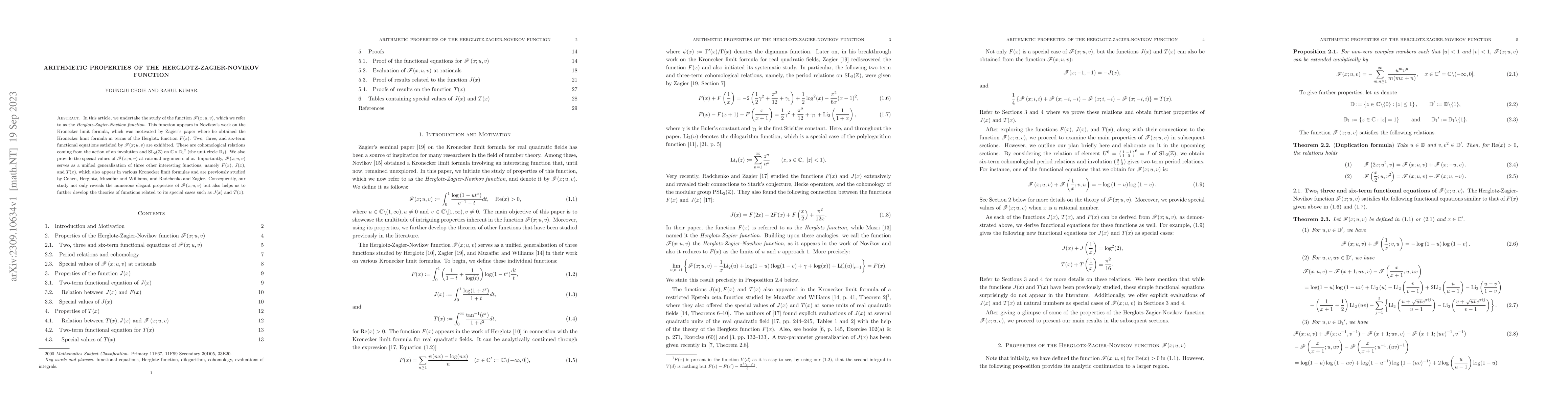 Thumbnail for Arithmetic properties of the Herglotz-Zagier-Novikov function