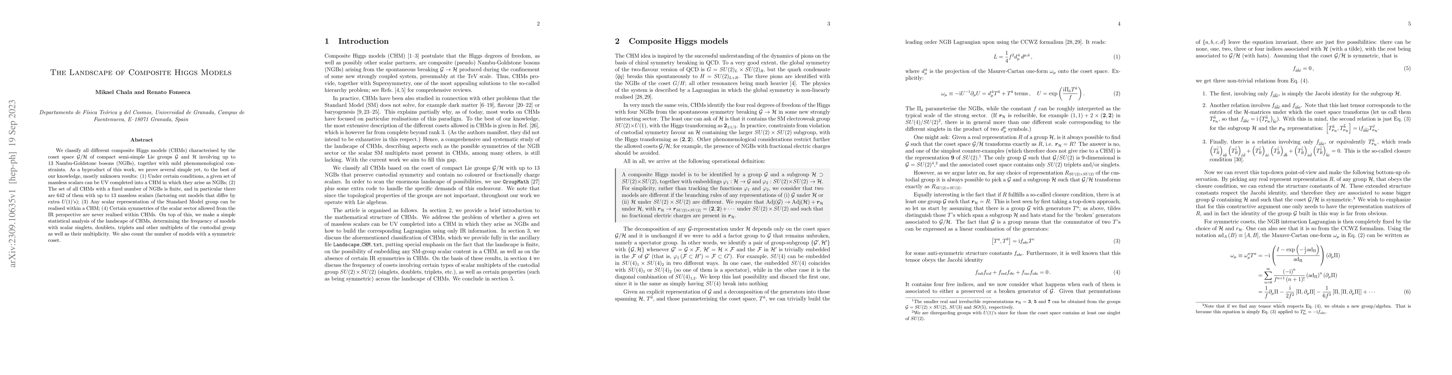 Thumbnail for The Landscape of Composite Higgs Models