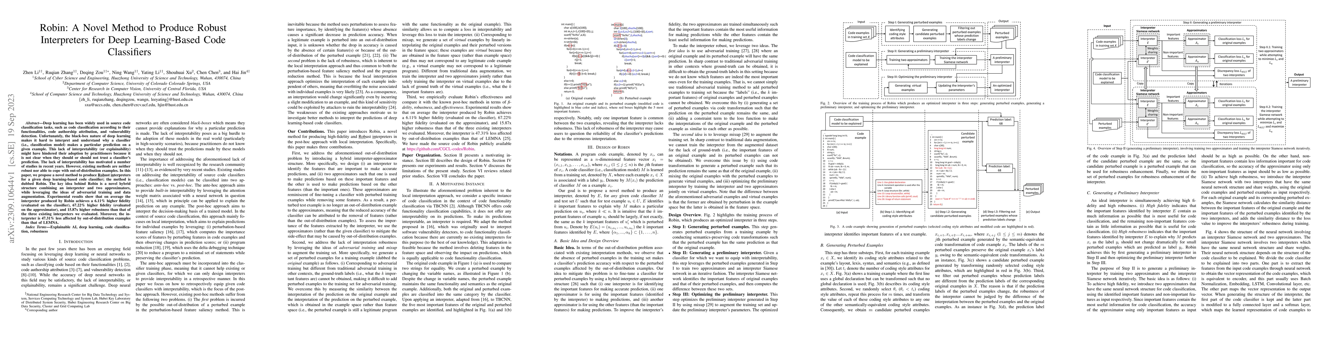 Thumbnail for Robin: A Novel Method to Produce Robust Interpreters for Deep
  Learning-Based Code Classifiers