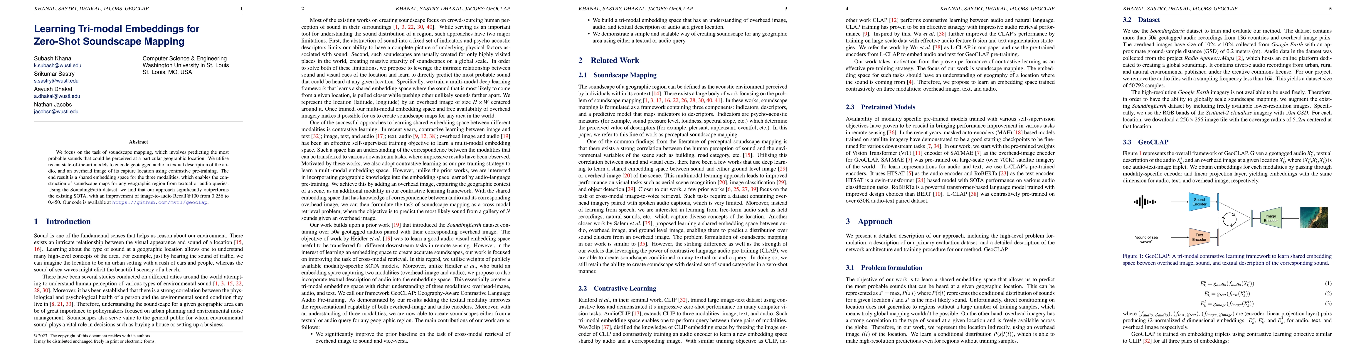 Thumbnail for Learning Tri-modal Embeddings for Zero-Shot Soundscape Mapping