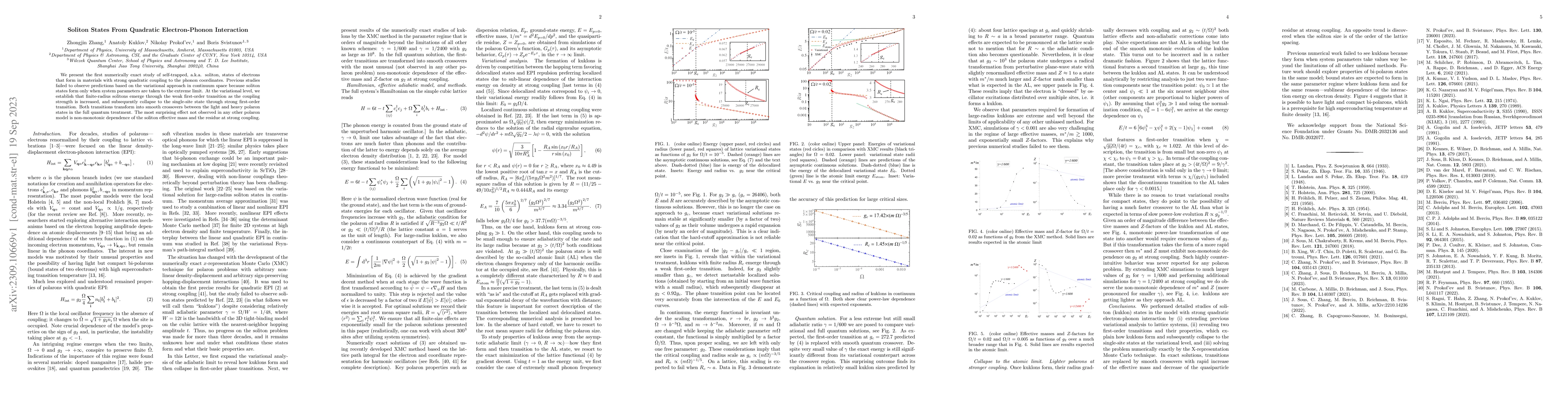 Thumbnail for Soliton States From Quadratic Electron-Phonon Interaction