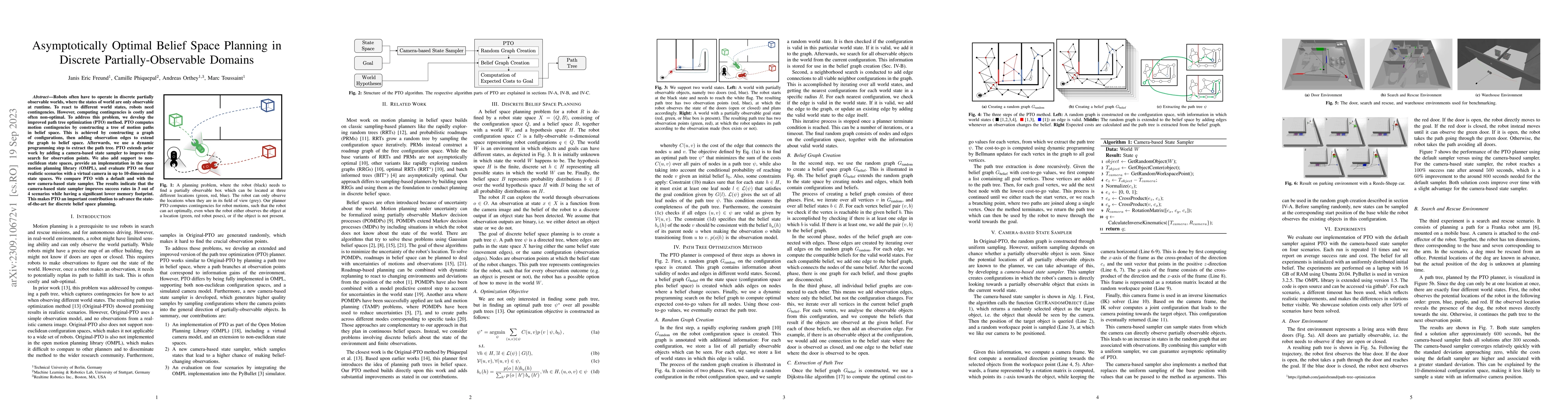 Thumbnail for Asymptotically Optimal Belief Space Planning in Discrete
  Partially-Observable Domains