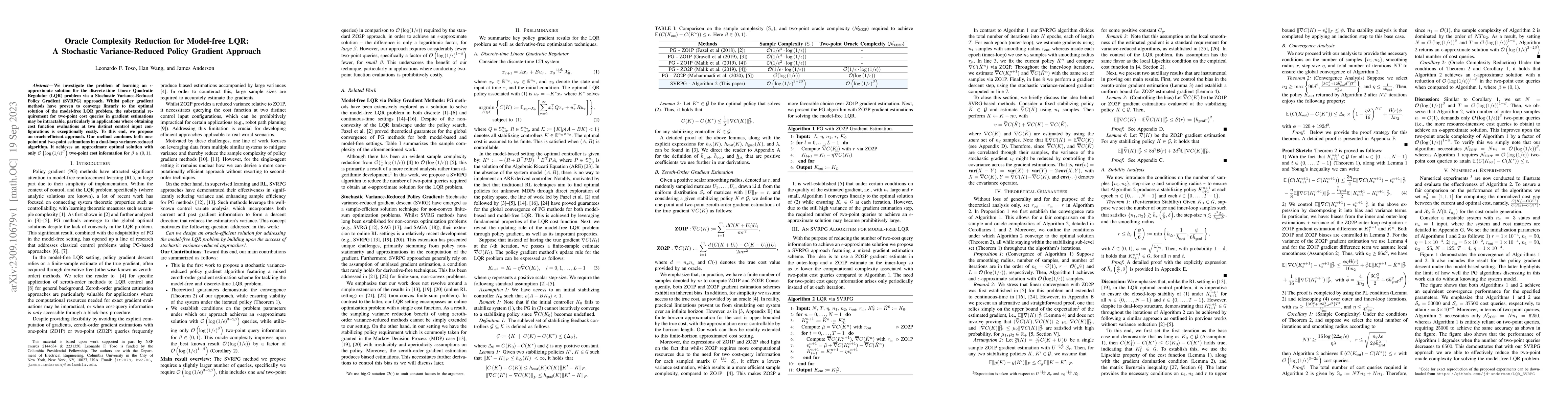 Thumbnail for Oracle Complexity Reduction for Model-free LQR: A Stochastic
  Variance-Reduced Policy Gradient Approach