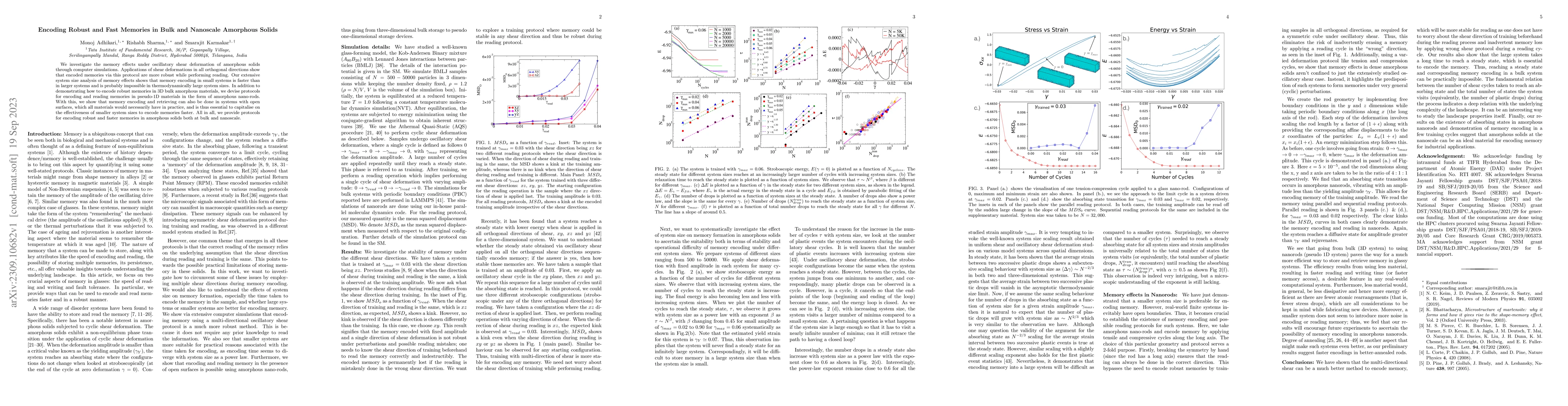 Thumbnail for Encoding Robust and Fast Memories in Bulk and Nanoscale Amorphous Solids