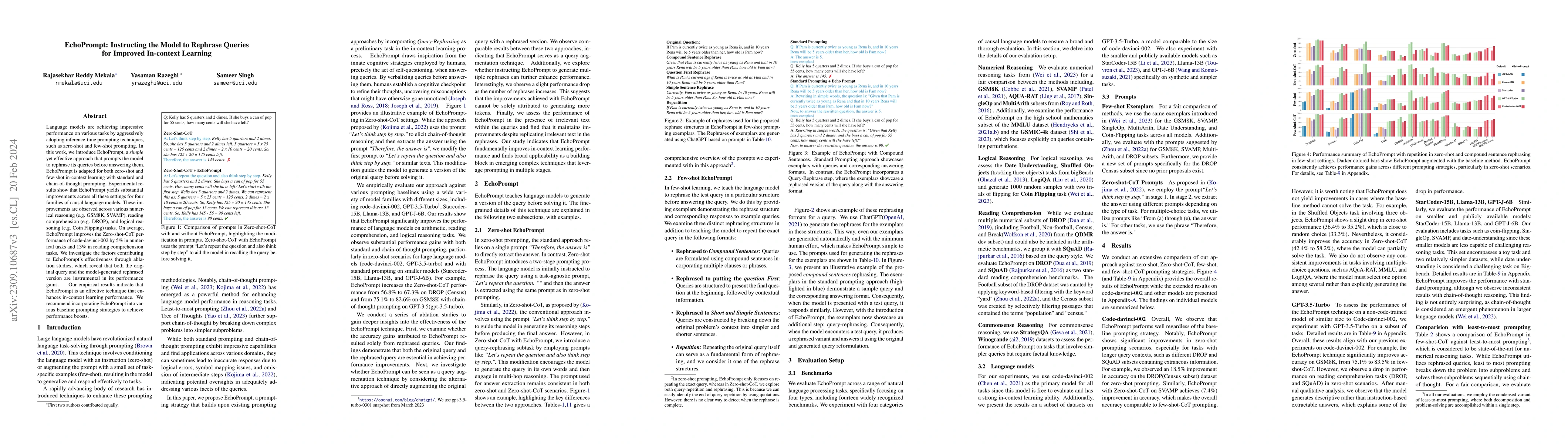 Thumbnail for EchoPrompt: Instructing the Model to Rephrase Queries for Improved
  In-context Learning