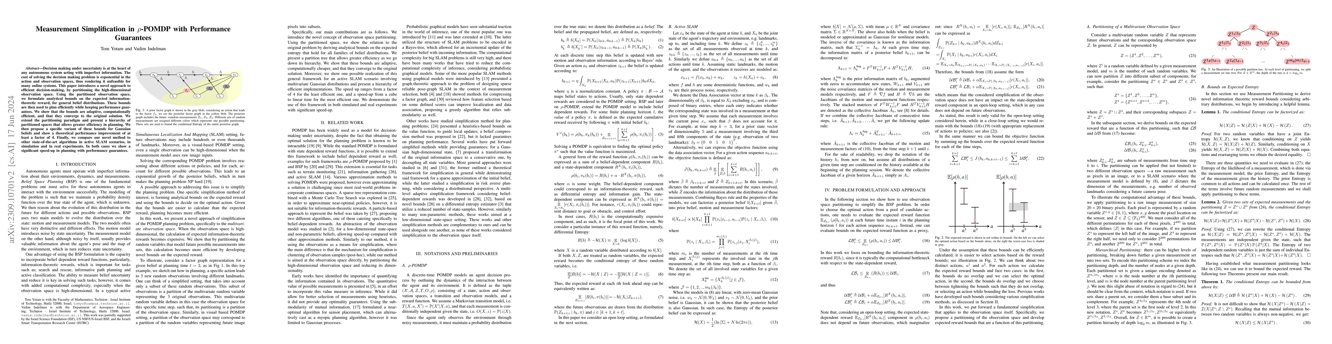 Thumbnail for Measurement Simplification in ρ-POMDP with Performance Guarantees
