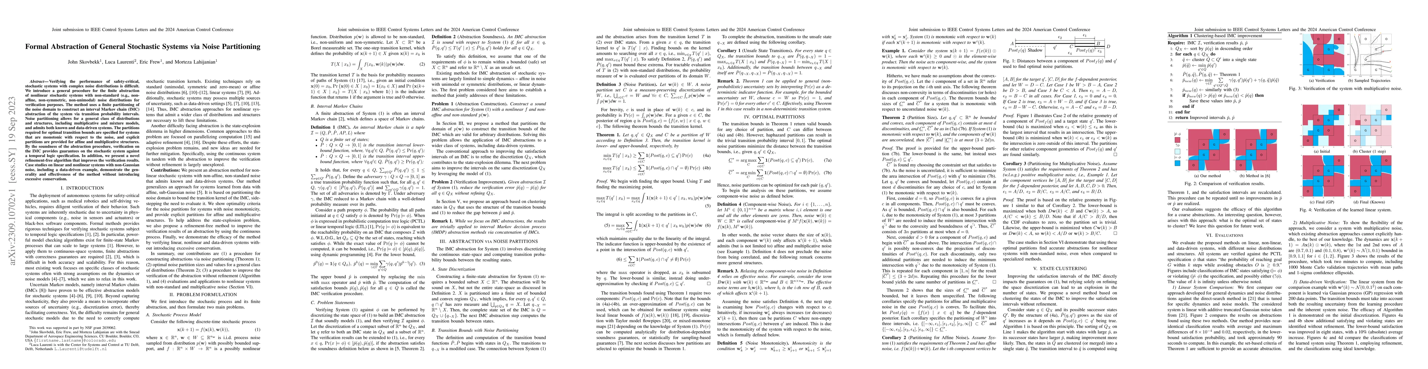 Thumbnail for Formal Abstraction of General Stochastic Systems via Noise Partitioning