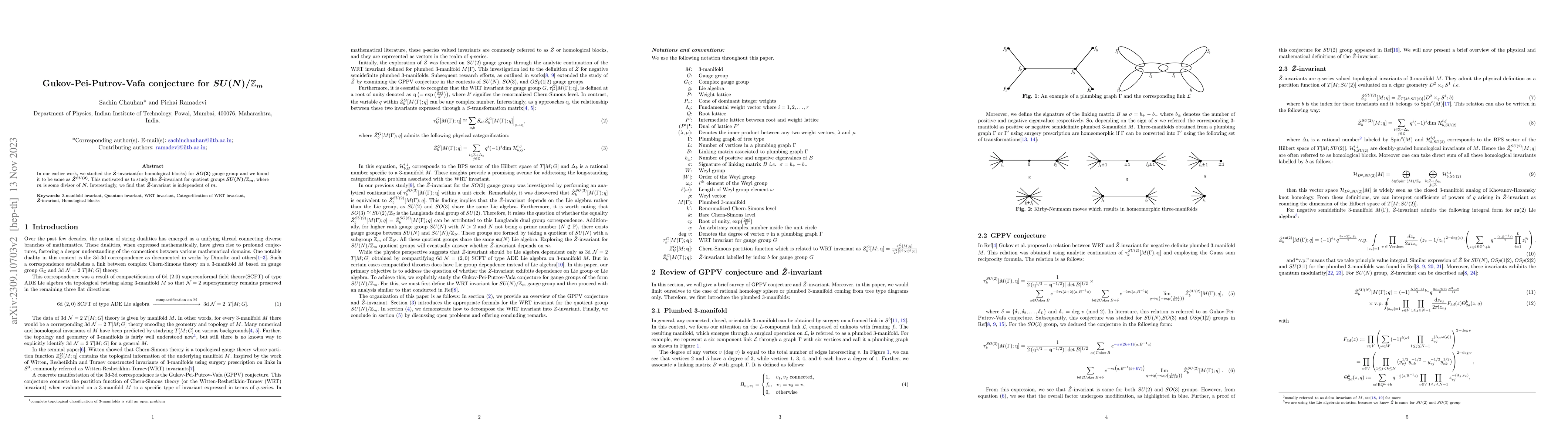 Thumbnail for Gukov-Pei-Putrov-Vafa conjecture for $SU(N)/\mathbb{Z}_m$