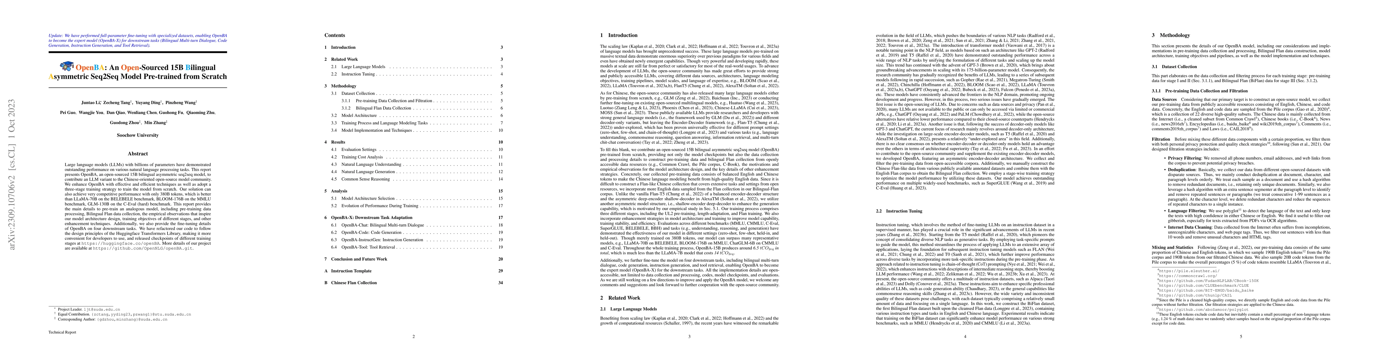 Thumbnail for OpenBA: An Open-sourced 15B Bilingual Asymmetric seq2seq Model
  Pre-trained from Scratch