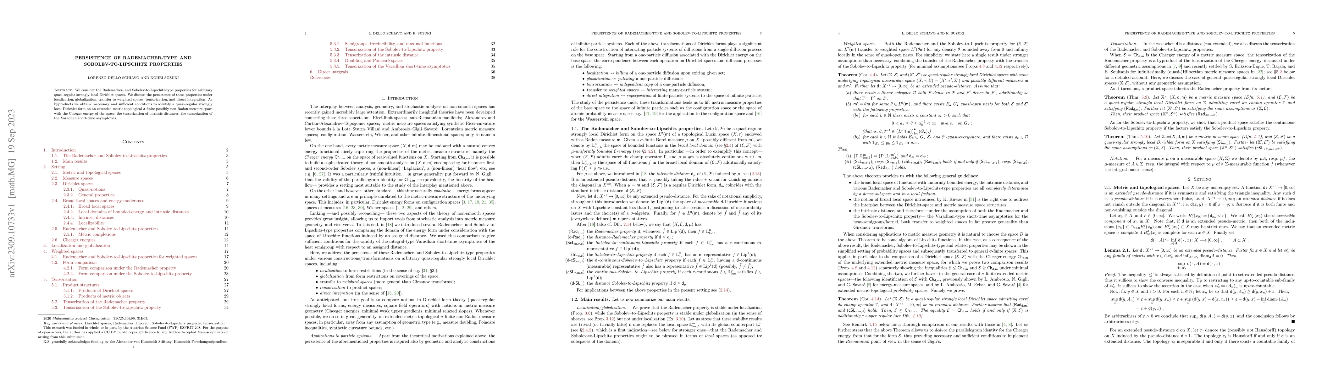 Thumbnail for Persistence of Rademacher-type and Sobolev-to-Lipschitz properties