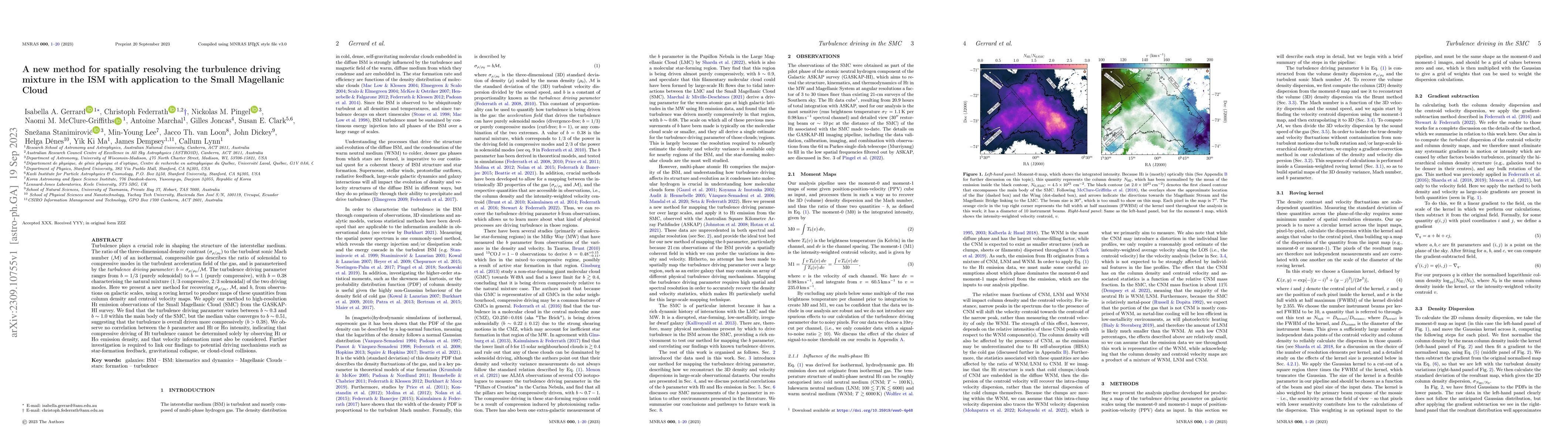 Thumbnail for A new method for spatially resolving the turbulence driving mixture in
  the ISM with application to the Small Magellanic Cloud