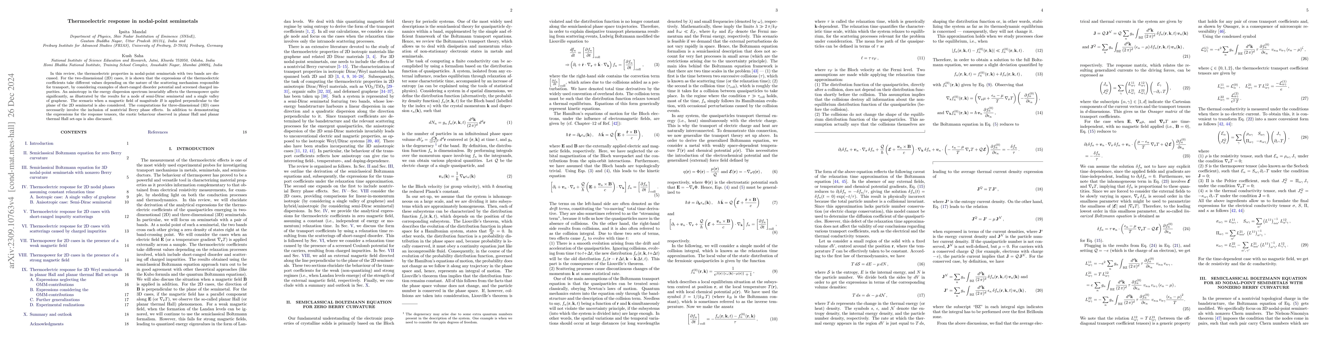 Thumbnail for Thermoelectric response in nodal-point semimetals