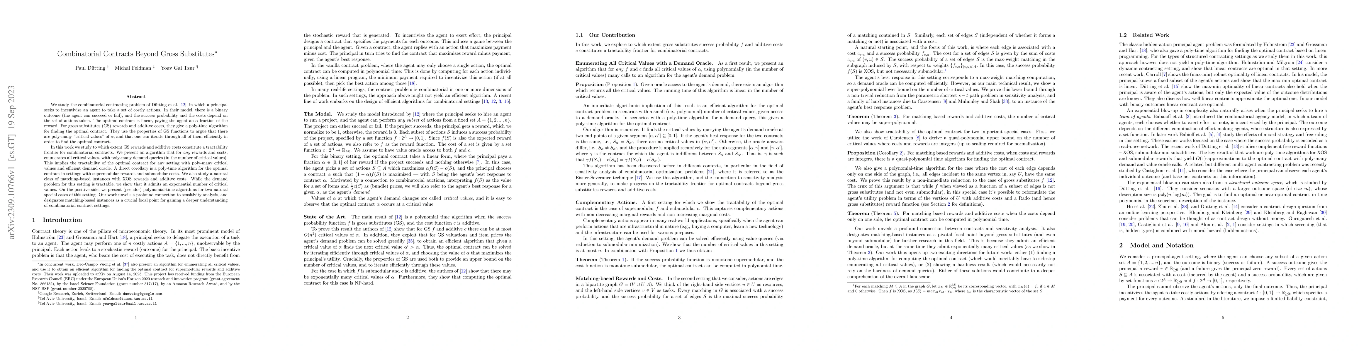 Thumbnail for Combinatorial Contracts Beyond Gross Substitutes