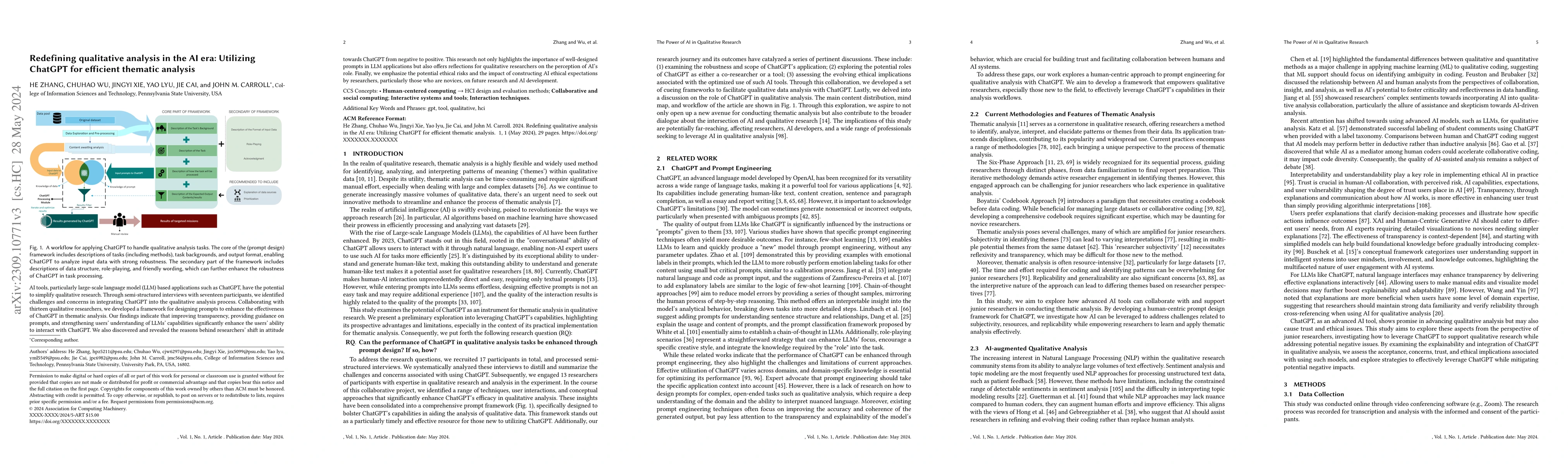 Thumbnail for Redefining Qualitative Analysis in the AI Era: Utilizing ChatGPT for
  Efficient Thematic Analysis