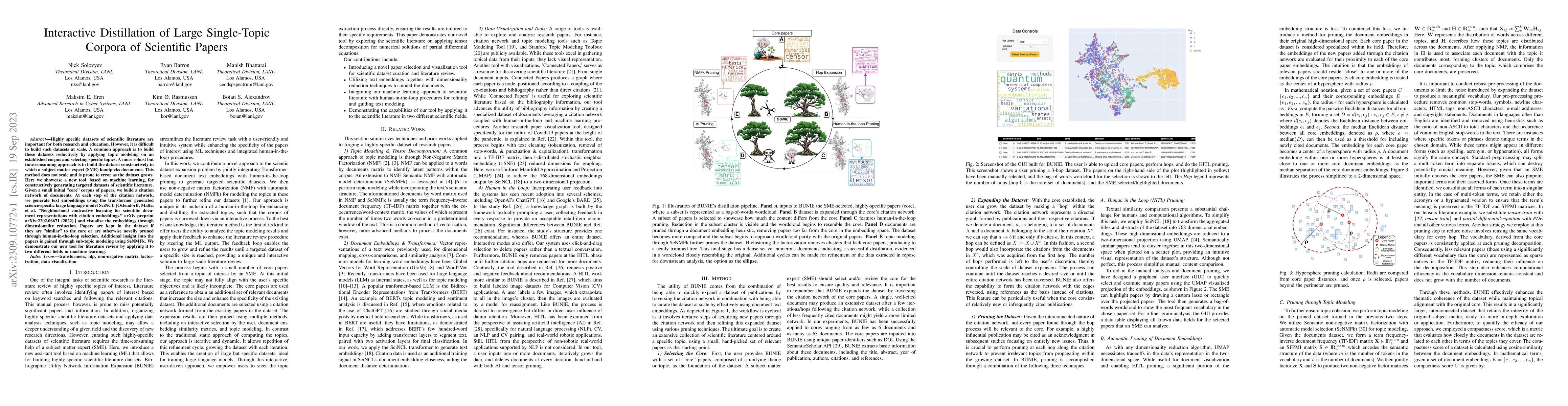 Thumbnail for Interactive Distillation of Large Single-Topic Corpora of Scientific
  Papers