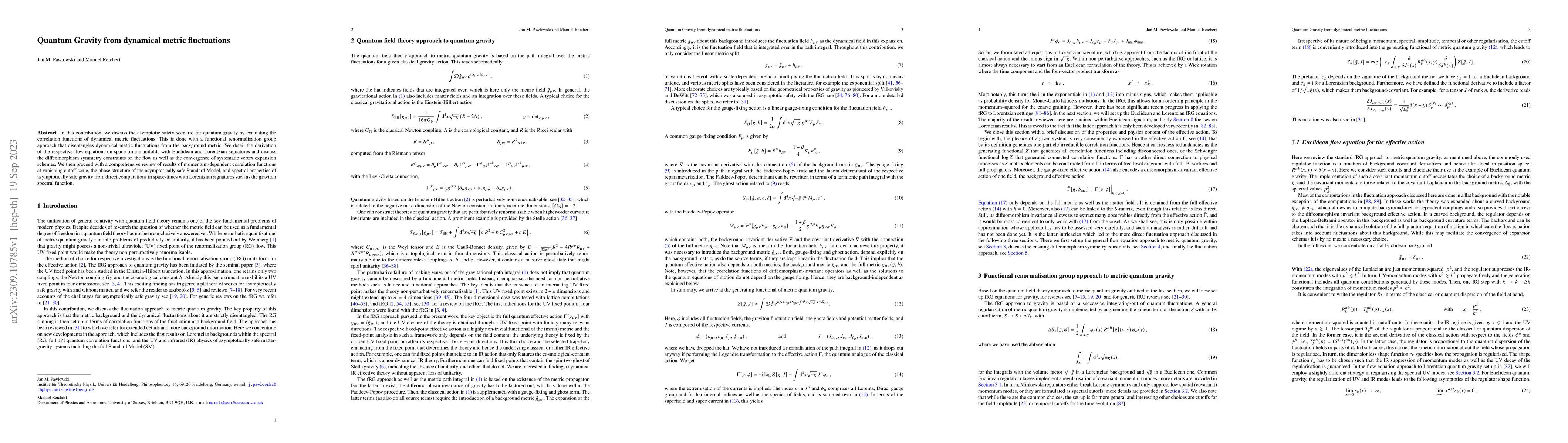 Thumbnail for Quantum Gravity from dynamical metric fluctuations