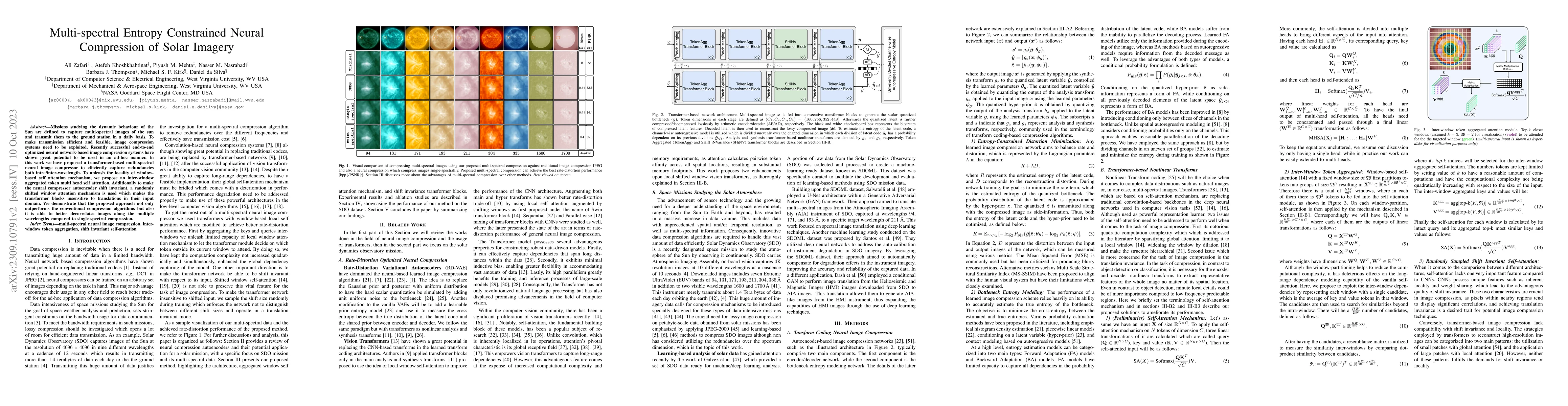 Thumbnail for Multi-spectral Entropy Constrained Neural Compression of Solar Imagery