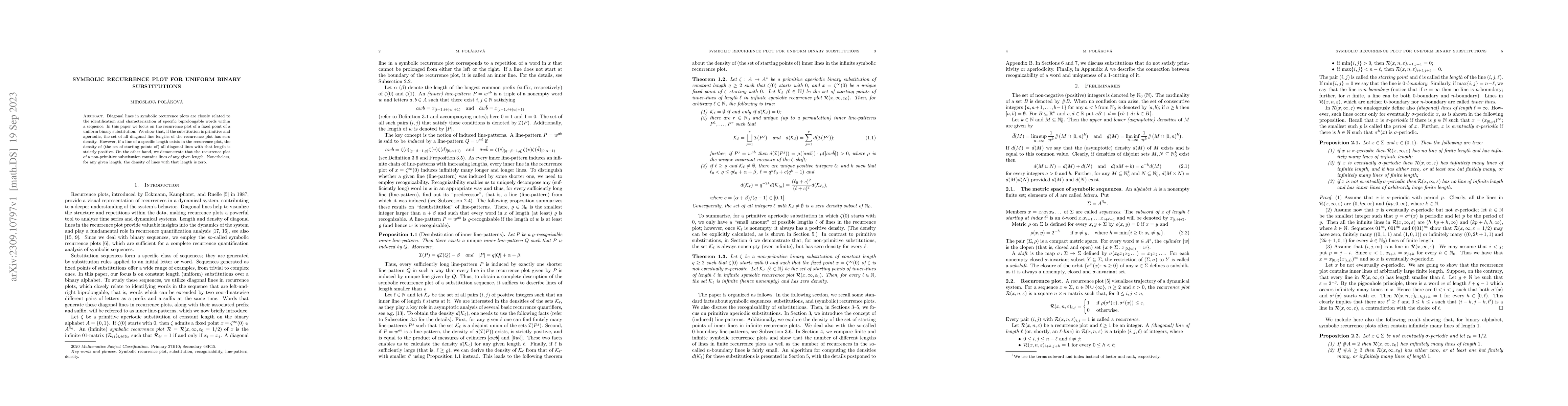 Thumbnail for Symbolic recurrence plot for uniform binary substitutions