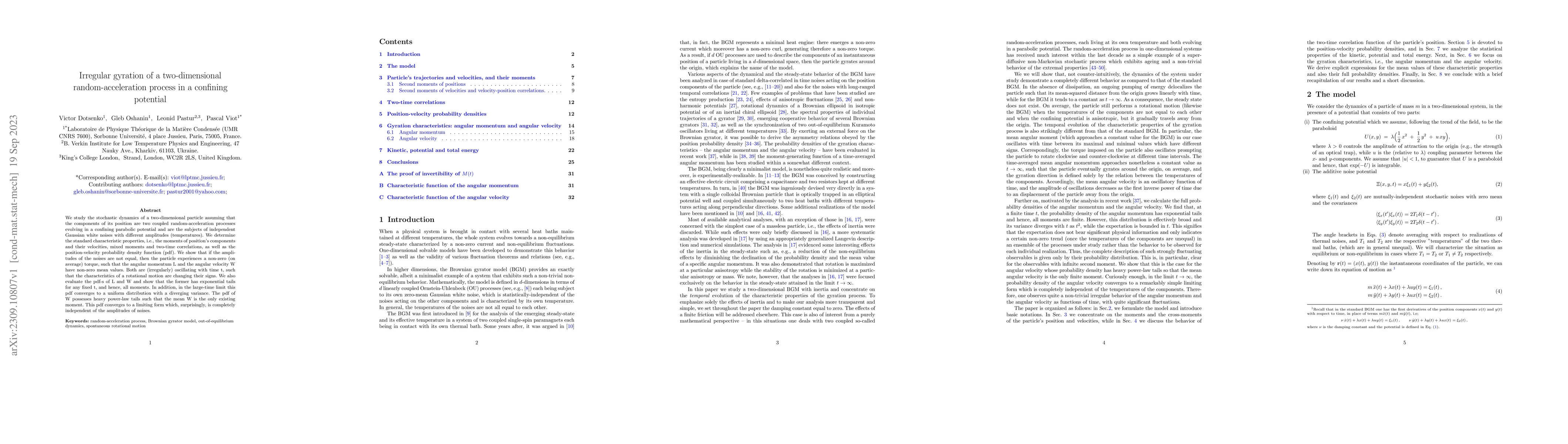 Thumbnail for Irregular gyration of a two-dimensional random-acceleration process in a
  confining potential