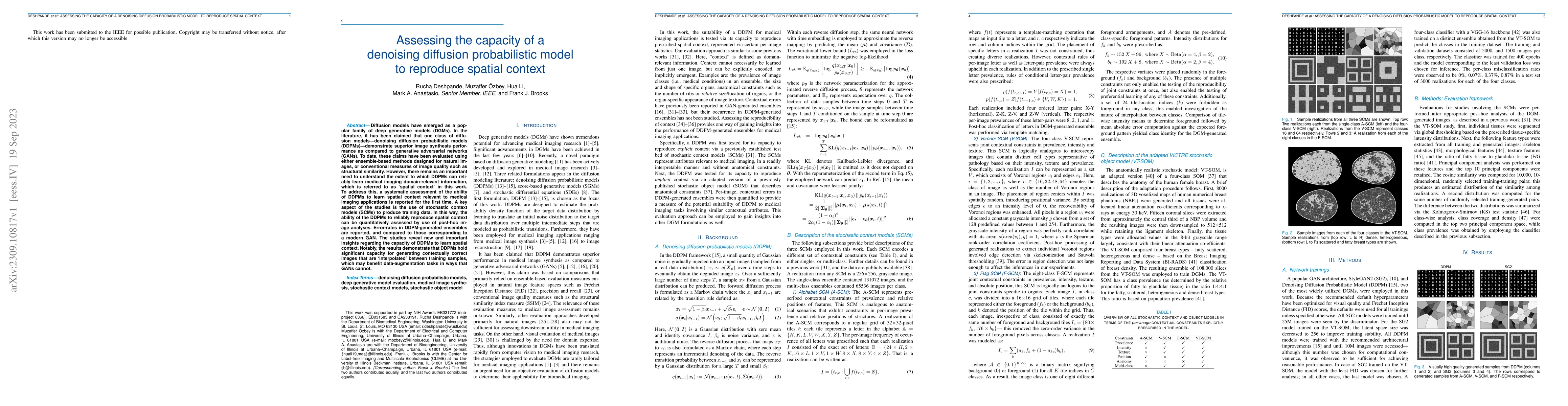 Thumbnail for Assessing the capacity of a denoising diffusion probabilistic model to
  reproduce spatial context