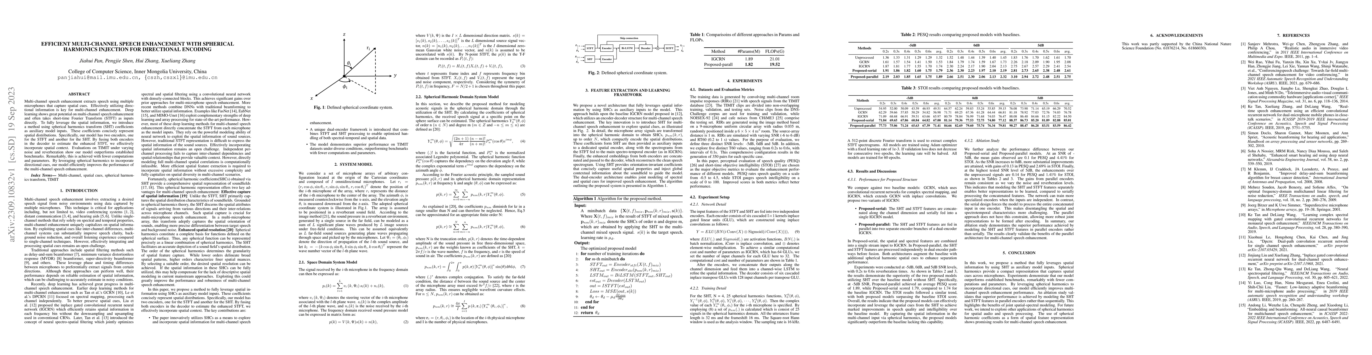 Thumbnail for Efficient Multi-Channel Speech Enhancement with Spherical Harmonics
  Injection for Directional Encoding