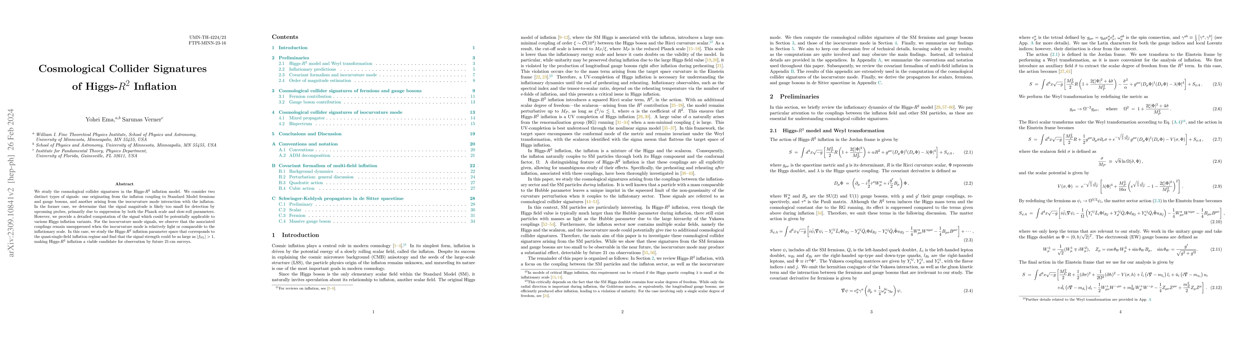 Thumbnail for Cosmological Collider Signatures of Higgs-$R^2$ Inflation